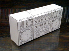 cutout ghetto blaster